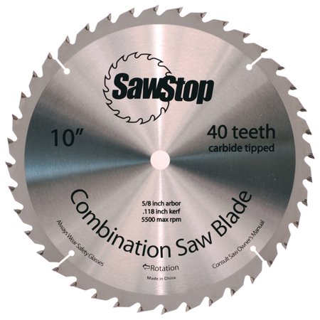 UPC: 0857766003215 | SawStop CNS-07-148 10 in. 40-Tooth Combination Table Saw Blade