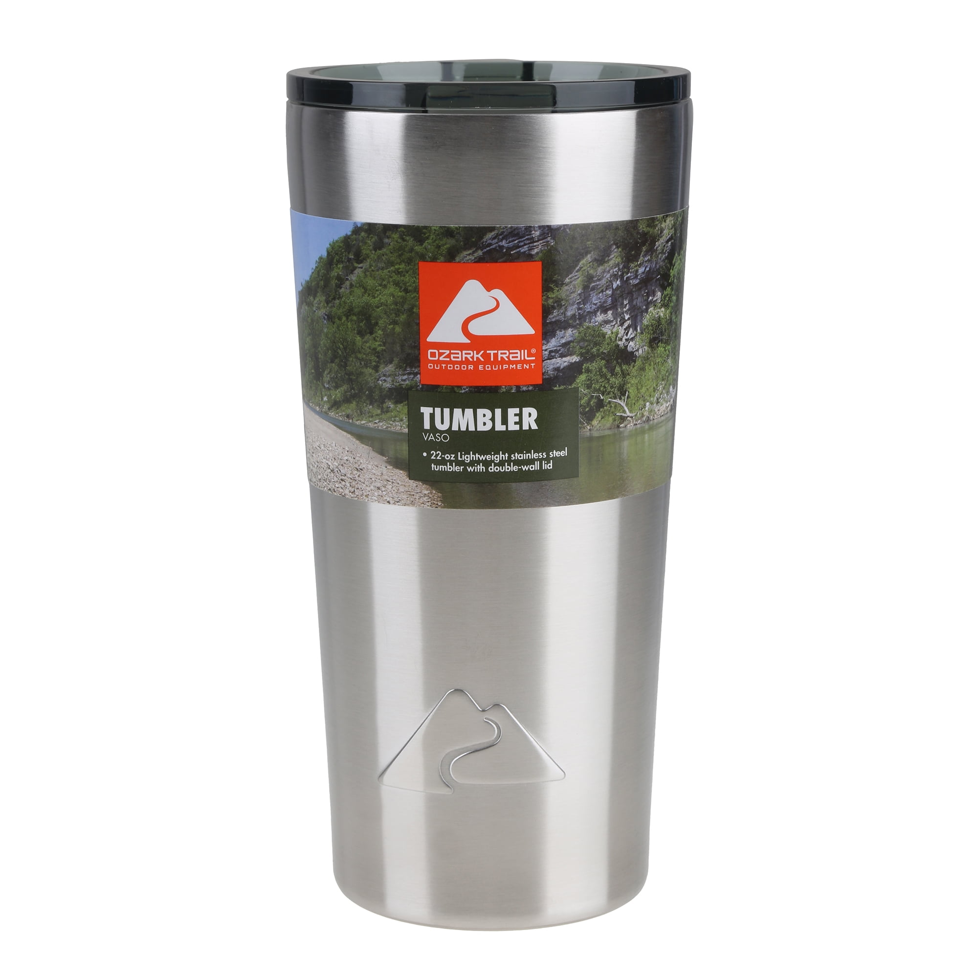 Ozark Trail Double 22oz Wall Vacuum Sealed Stainless Steel Tumbler,  Mountainscape 