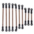 thumbnail image 4 of FLAMEEN RC Car Link Rod, 10pcs Wheelbase Link Rod, For 324mm TRX4 Wheelbase Romote Control Vehicles Romote Control Car RC Crawler Car, 4 of 8