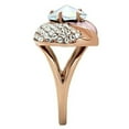 thumbnail image 3 of Luxe Jewelry Designs Women's Rose Gold Ion Plated Ring with Flower Shaped Top Grade Crystals - Size, 3 of 4