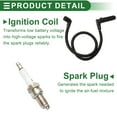 thumbnail image 4 of Bobina de encendido Unique Bargains No.4012888 Bobina de encendido Bujías Cable de bujías Kit de bobina de alta tensión para Polaris para Ranger 800 11-17, 4 of 6