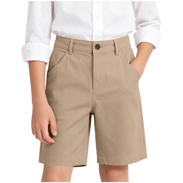 Odeerbi Niños Niñas Traje Shorts Color Sólido Uniforme Escolar Shorts Con Bolsillos