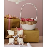 Martha Stewart Bell Pattern Flower Basket and Ring Bearer Pillow Set