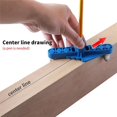 thumbnail image 2 of Juegos de localizadores de perforadoras de orificios rectos 2 en 1, Plotter autocentrante, Punzón de espiga redonda, Herramientas de bricolaje para trabajar la madera, 2 of 5