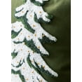 thumbnail image 4 of Fennco Styles Embroidered Christmas Tree Pom Pom Throw Pillow Cover 18" W x 18" L - Green Festive Cushion Case for Home, Christmas, Winter Holidays Décor, and Special Occasions, 4 of 9
