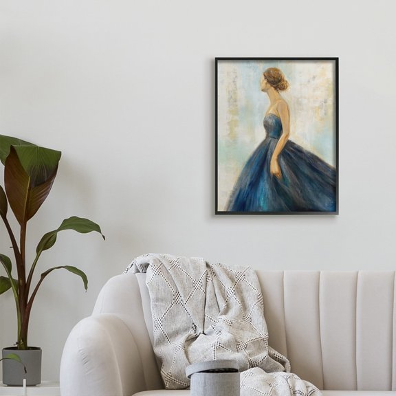 Young Woman Dress Soft Focus Pose 24 in x 30 in Framed Painting Art Prints, by Stupell Home Décor