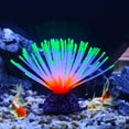 thumbnail image 3 of Soft Silicone Glowing Aquarium Anemone Aquatic Artificial Coral for Fish Tank Green 18.5cm Height, 3 of 7