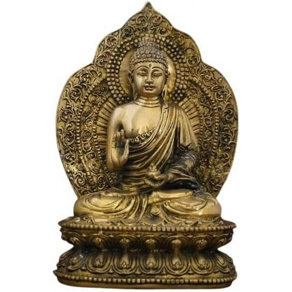 brass medditating buddha idol statue sitting for home temple/ gift item