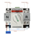 thumbnail image 3 of 2P 63A Dual-power Automatic Transfer Switch Toggle Controller Change-Over Switch 110V, 3 of 24