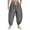 A-Grey1657, variant on XIAONU Solid Harem Pants Mens Drawstring Waist Side Pockets Pants