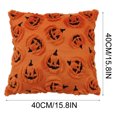 thumbnail image 2 of Halloween Pillow Covers 18x18 inch Throw Pillow Cases Soft Plush Faux Fur Wool Couch Cushion Case for Chair Sofa Bedroom Living Room Home Decor, 2 of 9