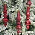 thumbnail image 2 of 6Pcs Christmas Ornaments Set Conical Shape Shatterproof Shine Plastic Christmas Ball Finial Drop Christmas Ornaments Xmas Hanging Pendants Christmas Tree Ornament, 2 of 7