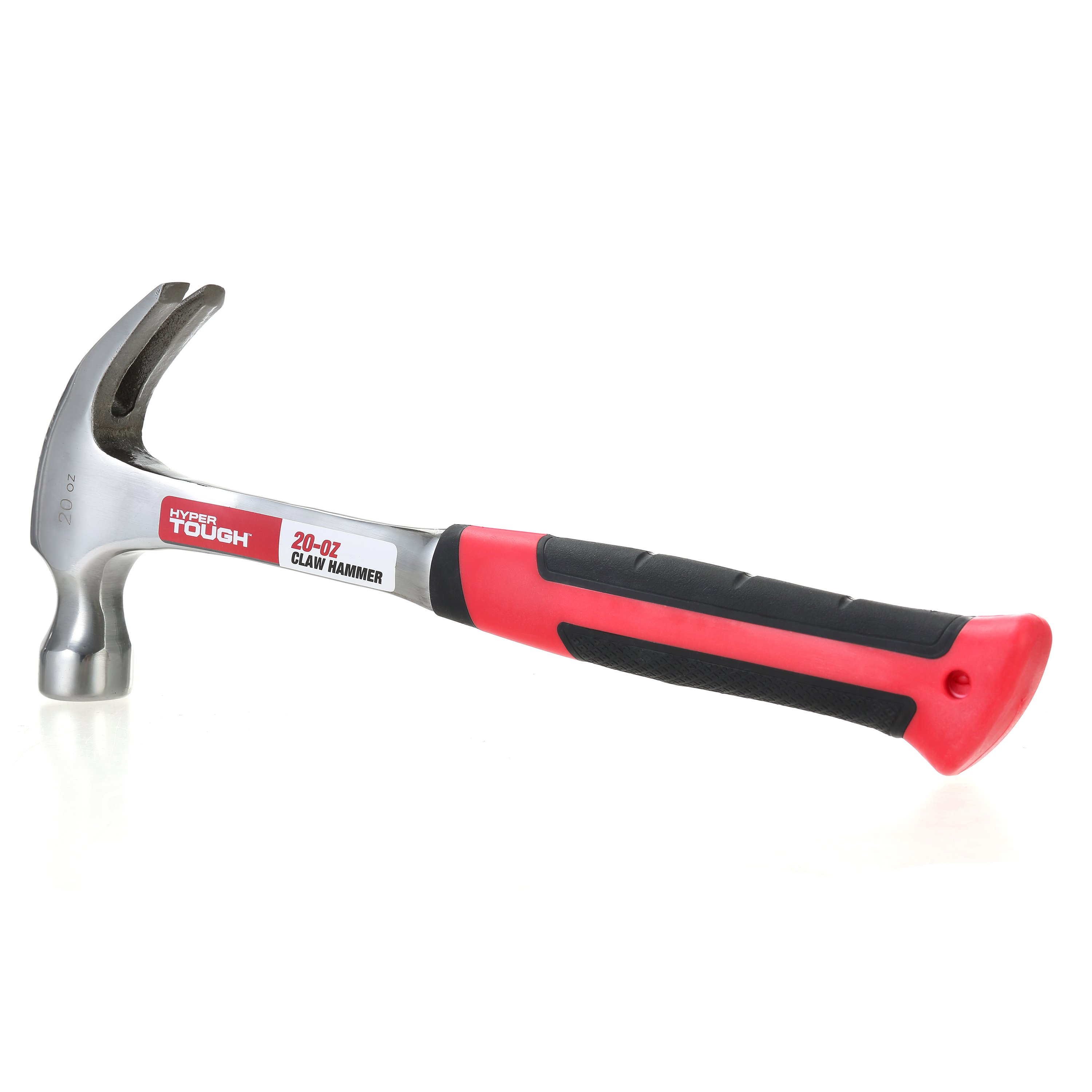 Hyper Tough TH20199A 20 Oz. Steel Shaft Claw Hammer with Comfort Grip