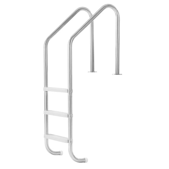 VEVOR Swimming Pool Ladder, 3-Step Double Handrails Stairs with Non-Slip Heavy Duty Steps, Stainless Steel Load Capacity 265 lbs, for 48-54" Inground Pools of Any Decking Surface Indoor & Outdoor