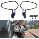 thumbnail image 2 of Espejos laterales para motocicleta, de 7/8" y 22 mm, de aleación de aluminio, para manillar de motocicleta deportiva, scooter, cruiser (azul), 2 of 5