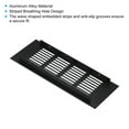 thumbnail image 4 of Uxcell 8"x3" Rectangle Air Vent Cover 2pcs Door Grille Ventilation Cover Louvered with Screws for Cabinet Black, 4 of 6
