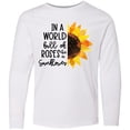 thumbnail image 3 of Inktastic Summer In a World Full of Roses Be a Sunflower Long Sleeve Youth T-Shirt, 3 of 5