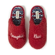 Dearfoams Cozy Comfort Women's Naughty & Nice Slippers