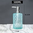 thumbnail image 2 of Soap Dispenser for Home/hotel/bathroom Glass Press Lotion Bottle 500ml Transparent Cylindrical Gray/ Green/ Yellow, 2 of 6