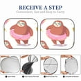 thumbnail image 6 of Disketp 2 Piece Sloth With Donuts1 Pattern Windshield Sunshades,Folding Windshield Sun Shade For Car Suv Trucks Sedan,Blocks Uv Rays Sun Visor Protector-Small, 6 of 7