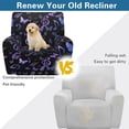 thumbnail image 4 of Xoenoiee Butterfly Music Note Pattern Recliner Slipcover Lazyboy Recliner Chair Cover 4 Piece Stretch Recliner Couch Covers Small Reclining Cover with Pockets Furniture Protector, 4 of 7