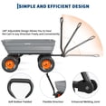 thumbnail image 4 of Graden Dump Cart, 600 Lb Capacity, Yard Utility Wagon With 180° Adjustable Handle, All Terrain Tires & Quick Release System, Poly Dump Cart for Soils Plants Tools, Heavy Duty, 4 of 10