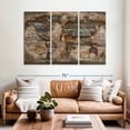 thumbnail image 2 of Elephant Stock Reclaimed Map Wall Art - Horizontal Multi Panel Canvas - Living Room Wall Decor - Map Multi Panel - Brown And Gray Decor By Diego Tirigall - 65" x 42", 2 of 8