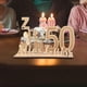 thumbnail image 5 of Titular de regalo de dinero para 50 cumpleaños, soporte de madera para dinero, regalos de cumpleaños, centros de mesa de texto alemán, tarjetero para Macarena Decoraciones de cumpleaños, 5 of 8