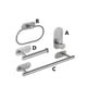 thumbnail image 3 of 1pc Stainless Steel Towel Ring & Toilet Paper Holder & Towel Bar & Robe Hook Set For Bathroom, 304 Stainless Steel, 3 of 4