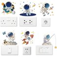 thumbnail image 1 of AHANDMAKER 6Pcs Light Switch Plate Stickers, Space Astronaut Planet Creative Switch Stickers for Light Switch, Wall Outlets, Socket, Ledge, Bedroom, Living Room, Laptop Computer, 7 x 7 Inches, 1 of 7