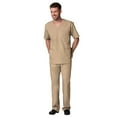 thumbnail image 1 of Maevn Red Penda Men's 3-Pocket V-Neck Top & Full Elastic 10-Pocket Cargo Pant Scrub Set, 1 of 5