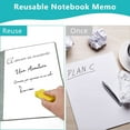 thumbnail image 3 of A5 Size Reusable Dry Erase Notebook,Happon Portable Dry Erase Notebook,Erasable Notebook with 3 Colors Pens and Cleaning Cloth,Whiteboard Notebook for Business Home Office, 3 of 6