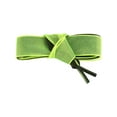 thumbnail image 2 of INSPIRE CHIC Satin Ribbon Shoelaces Double Layered Flat Snow Yarn Shoe Laces 1 Pair Black-Green Yellow 160cm/62.99", 2 of 4