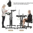 thumbnail image 6 of Small Standing Desk with Wheels, Mobile Stand Up Desk, Portable Standing Table on Wheels for Walking Pad, Rolling Computer Desk Adjustable Height, Tall Table, 6 of 9