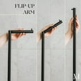 thumbnail image 5 of Marmolux Acc Matte Black Toilet Paper Holder Free Standing W/ White Marble Base Storage for Bathroom, 5 of 10