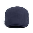 thumbnail image 3 of Gorra plana ajustable para hombre en algodón azul marino o vaquero, 3 of 3
