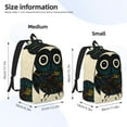 thumbnail image 3 of Honeii Owl with Mandala Print Canvas College Laptop Backpack, Durable Rucksack Travel Notebook Bag School Backpack Book Bag for Men Women-, 3 of 7
