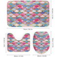 thumbnail image 3 of Abstract Watercolor Mermaid Scales 4 Piece Shower Curtain Sets,Retro Colorful Mermaid Fish Scales Non-Slip Rugs,Toilet Lid Cover and Bath Mat,Durable and Waterproof,for Bathroom Decor Set, 3 of 8