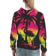 thumbnail image 7 of Salouo Flamingo And Palm Trees At Sunset Pattern Hoodie Sweatshirts for Women, Autumn Pullover Hoodie Workout Sweat Women's Long Sleeve Preppy Sweatshirts-X-Large, 7 of 7