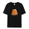 thumbnail image 6 of Men's T Shirts, Fall Orange Burqa Cartoon Ghost T-Shirt for Men Crew Neck Tees Cotton Tops, Black, L, 6 of 9