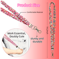 thumbnail image 2 of 4 Pcs Scrunchie Lanyards for ID Badges and Keys Retractable Cute Scrunchie Neck Keychain with Clip Stretchy Lanyards for Teacher Women Nurses School Office, 2 of 7