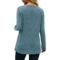 thumbnail image 4 of UVN Womens Sweatshirts Crewneck Long Sleeve Shirts Casual Ladies Tops with Buttons, 4 of 7
