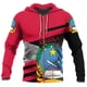 thumbnail image 3 of Sudadera con capucha y cremallera informal con estampado 3D del mapa de Angola y el país de África para hombre y mujer, 3 of 5