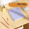 thumbnail image 3 of Gleam Adorn Purple Loose Leaf Paper 200 Sheets Colored Filler Paper 2 Pack 8 * 10.5 College Ruled Paper 3-Hole Punched Paper for 3-Ring Binders Notebook Lined 8" x 10.5", 3 of 14