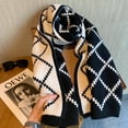 thumbnail image 2 of Yuanlong Winter Scarves Christmas Long Double Quilted Thick Knitted Shawl Wrap Scarf Daily Holiday Soft Woven Warmer Neck, 2 of 4