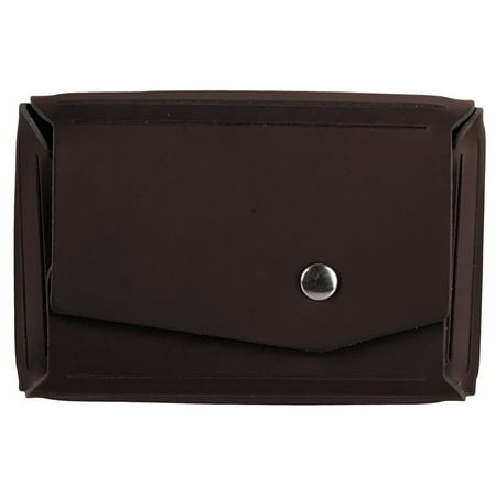 UPC: 0608729146179 | JAM Leather Snap Business Card Case  1/Pack  Dark Brown  Angular Flap