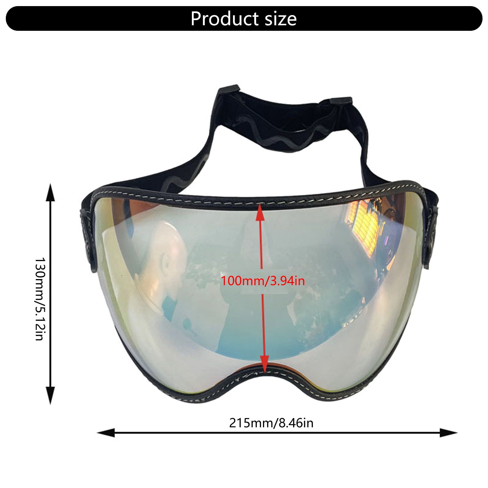 BIBABLYKE Motorcycle Riding Goggles Bubble Lens Windproof Riding Glasses Eye Protection Sunglasses Comfortable for Outdoor Sports