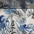 thumbnail image 6 of Vintage Octopus Coastal Cloth Napkins, Navy Blue Nautical Summer Ocean Washable and Reusable Dinner Napkins Set of 8, Table Napkin for Kitchen Party Birthday Wedding Hotel Housewarming 20"x20", 6 of 9