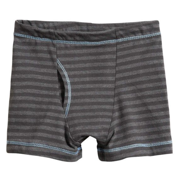 Boys Soft Stripe Boxer Brief | Charcoal