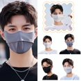 thumbnail image 3 of Mask Sunscreen Summer Sunshade Protection Breathable Face Ice Lace Silk UV Sun X2C1, 3 of 8
